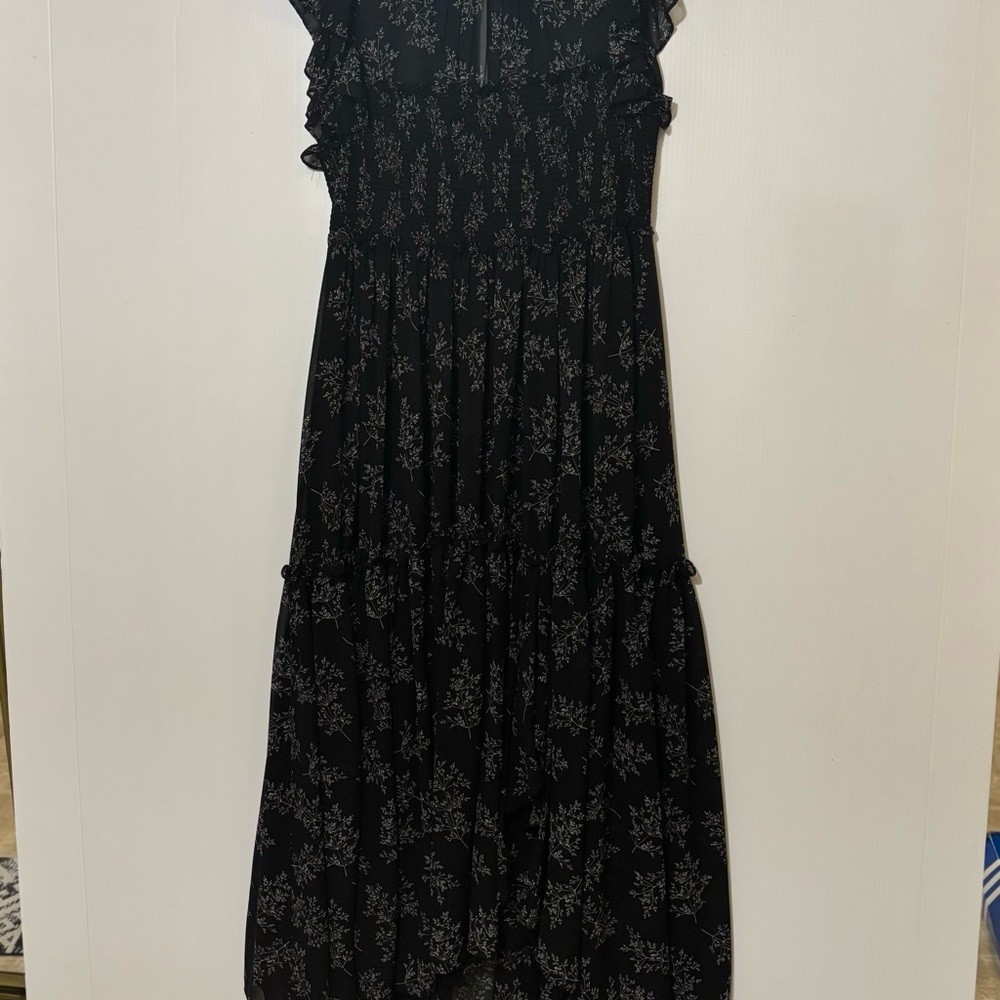 Cinq à Sept Black and White Floral Dress